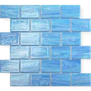 Hot-Melted Pool Mosaic Tiles Blue Stream Texture | Tile Shop Dubai